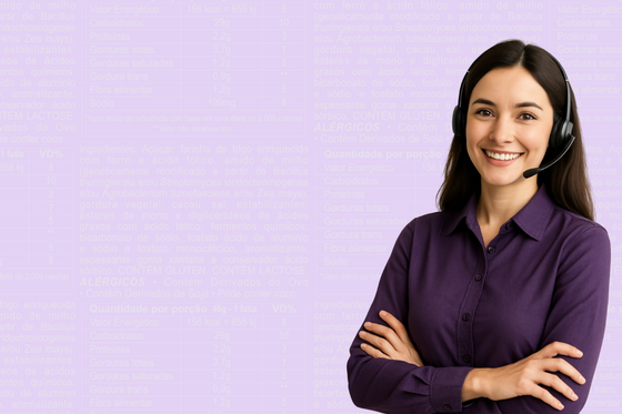 atendente sorridente