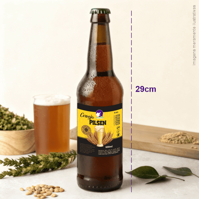Rótulo para Cerveja (7x8cm) - 4 Cantos Arredondados
