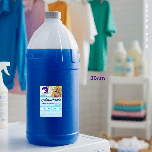 Rótulo para Amaciante (5x7cm) - 4 Cantos Arredondados