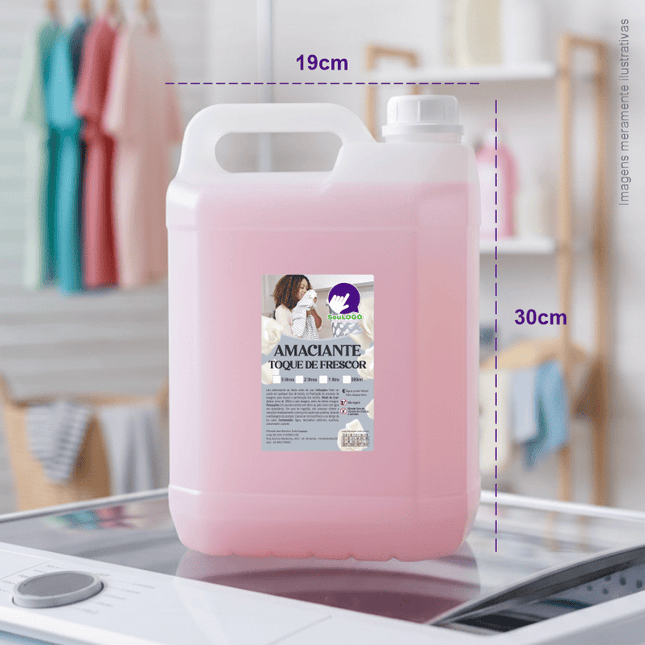 Rótulo para Amaciante (7x11cm) - 4 Cantos Arredondados