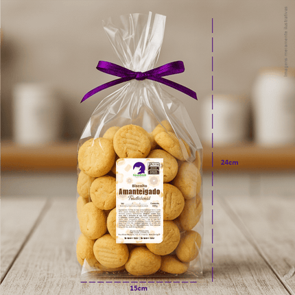 Rótulo para Biscoito Amanteigado (5x9cm) - 2 Cantos Arredondados