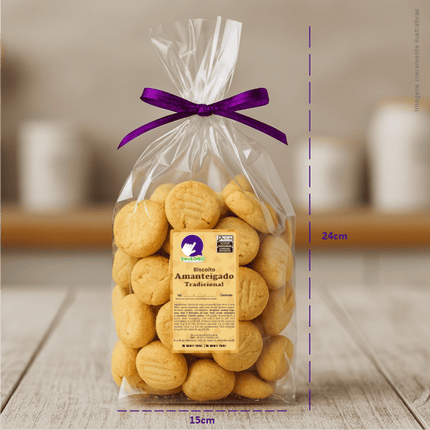 Rótulo para Biscoito Amanteigado (5x9cm) - 4 Cantos Arredondados