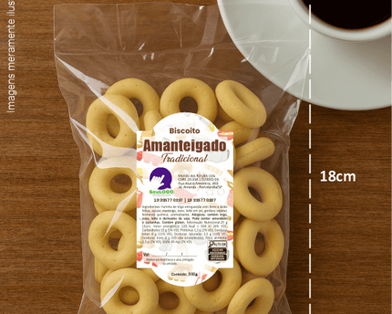 Rótulo para Biscoito Amanteigado (5x9cm) - Moldura