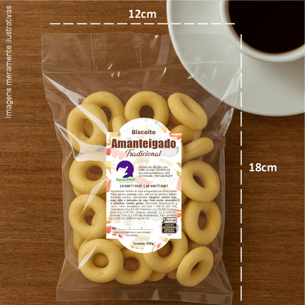 Rótulo para Biscoito Amanteigado (5x9cm) - Moldura