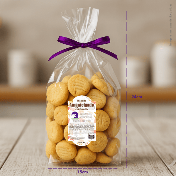 Rótulo para Biscoito Amanteigado (5x9cm) - Moldura