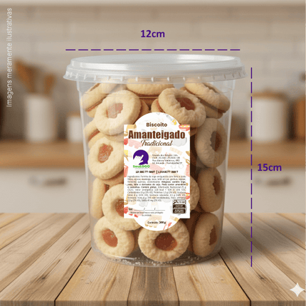 Rótulo para Biscoito Amanteigado (5x9cm) - Moldura