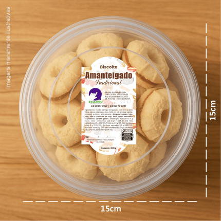 Rótulo para Biscoito Amanteigado (5x9cm) - Moldura