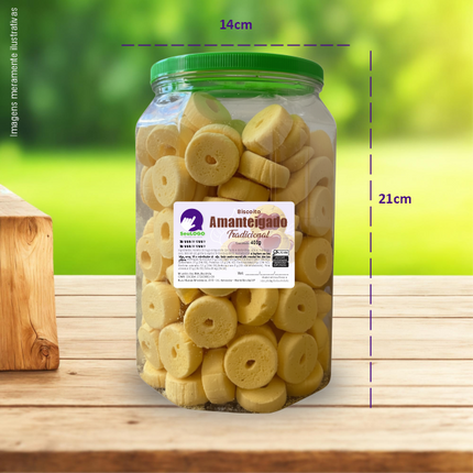 Rótulo para Biscoito Amanteigado (7x5cm) - 4 Cantos Arredondados