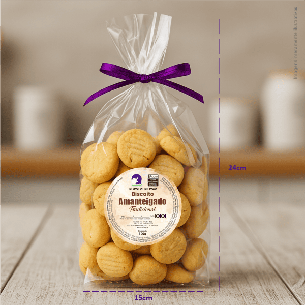Rótulo para Tampa de Biscoito Amanteigado (8x8cm) - Redondo