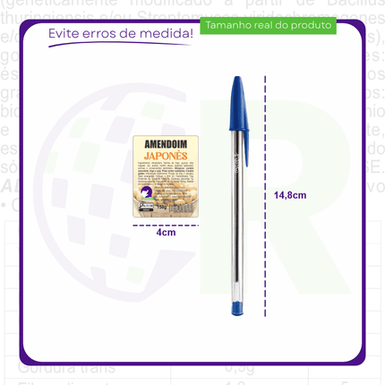 Rótulo para Amendoim Japonês (4x5cm) - 4 Cantos Arredondados