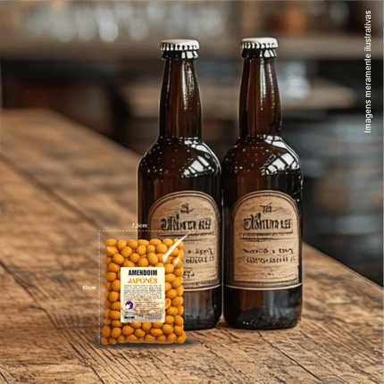 Rótulo para Amendoim Japonês (4x5cm) - 4 Cantos Arredondados