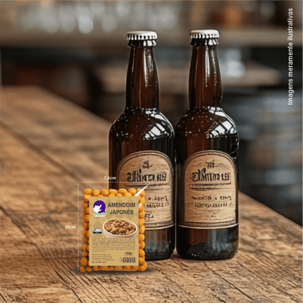 Rótulo para Amendoim Japônes (5x7cm) - 4 Cantos Arredondados