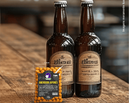 Rótulo para Amendoim Japônes (5x7cm) - Moldura