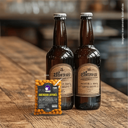 Rótulo para Amendoim Japônes (5x7cm) - Moldura