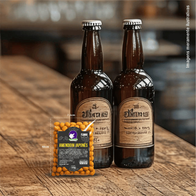 Rótulo para Amendoim Japônes (5x7cm) - Moldura