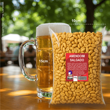 Rótulo para Amendoim Torrado Salgado (4x5cm) - 4 Cantos Arredondados