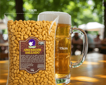 Rótulo para Amendoim Torrado Salgado (5x7cm) - Moldura
