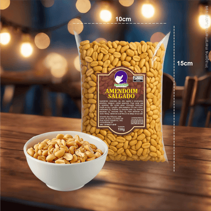 Rótulo para Amendoim Torrado Salgado (5x7cm) - Moldura