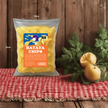 Rótulo para Batata Chips (5x7cm) - 4 Cantos Arredondados