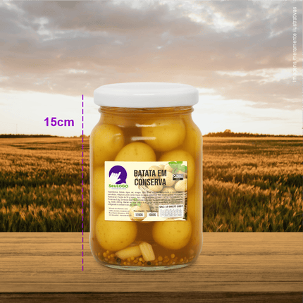 Rótulo para Batata em Conserva (5x7cm) - 4 Cantos Arredondados