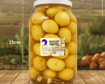 Rótulo para Batata em Conserva (5x7cm) - 4 Cantos Arredondados