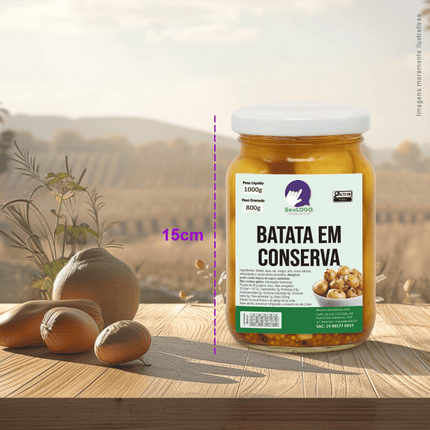 Rótulo para Batata em Conserva (8x10cm)- 4 Cantos Arredondados