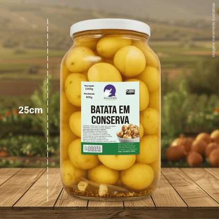 Rótulo para Batata em Conserva (8x10cm)- 4 Cantos Arredondados