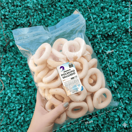 Rótulo para Biscoito Polvilho (5x9cm) - 2 Cantos Arredondados