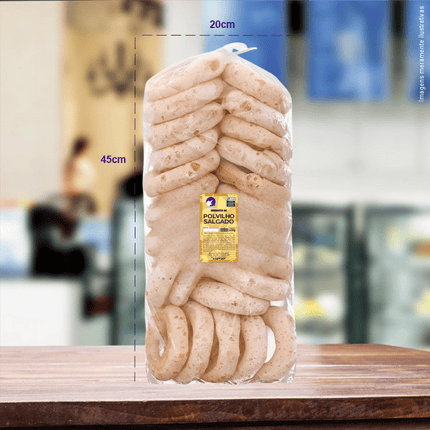 Rótulo para Biscoito Polvilho (5x9cm) - 4 Cantos Arredondados