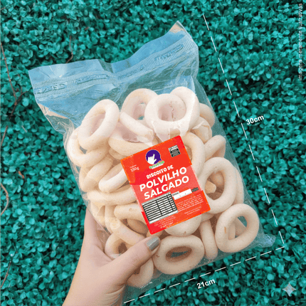 Rótulo para Biscoito Polvilho (8x10cm) - 4 Cantos Arredondados