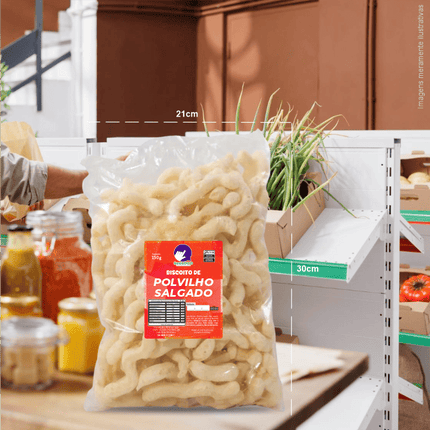 Rótulo para Biscoito Polvilho (8x10cm) - 4 Cantos Arredondados