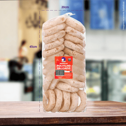 Rótulo para Biscoito Polvilho (8x10cm) - 4 Cantos Arredondados