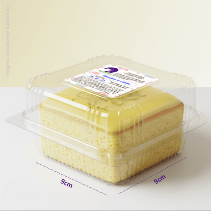 Rótulo para Bolo de Pote (4x4cm) - 4 Cantos Arredondados
