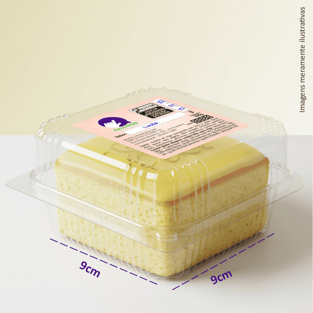 Rótulo para Bolo de Pote (5x5cm) - 4 Cantos Arredondados