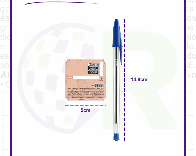Rótulo para Bolo de Pote (5x5cm) - Chanfrado