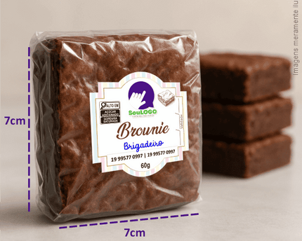 Rótulo para Brownie (4x4cm) - Brasão