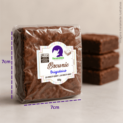 Rótulo para Brownie (4x4cm) - Brasão