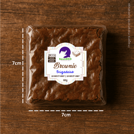 Rótulo para Brownie (4x4cm) - Brasão