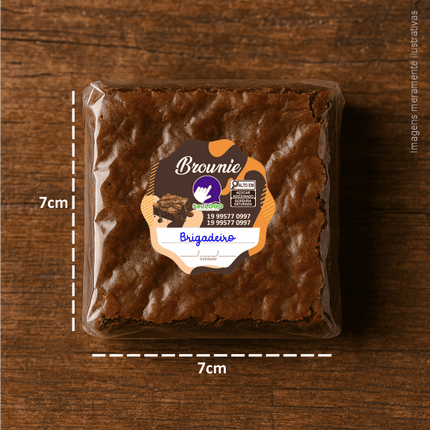 Rótulo para Brownie (4x4cm) - Carimbo