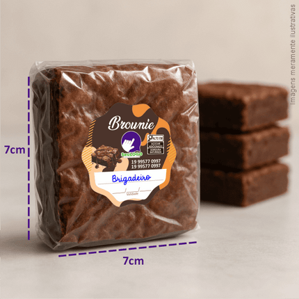 Rótulo para Brownie (4x4cm) - Carimbo