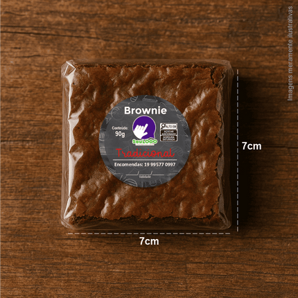 Rótulo para Brownie (4x4cm) - Redondo