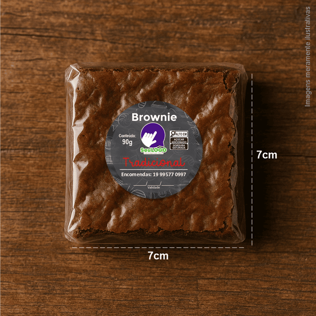 Rótulo para Brownie (4x4cm) - Redondo