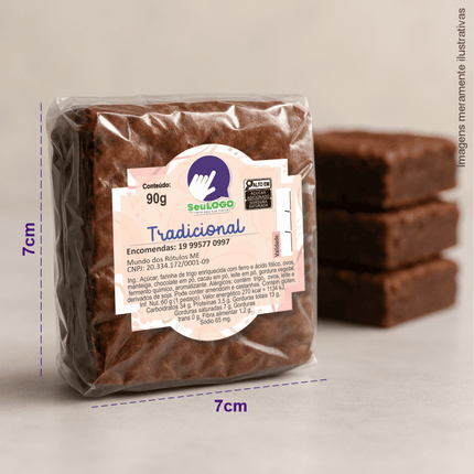 Rótulo para Brownie (5x5cm) - Brasão