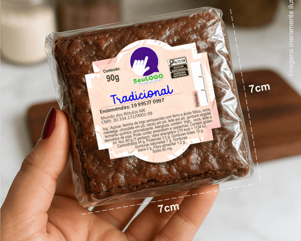 Rótulo para Brownie (5x5cm) - Brasão