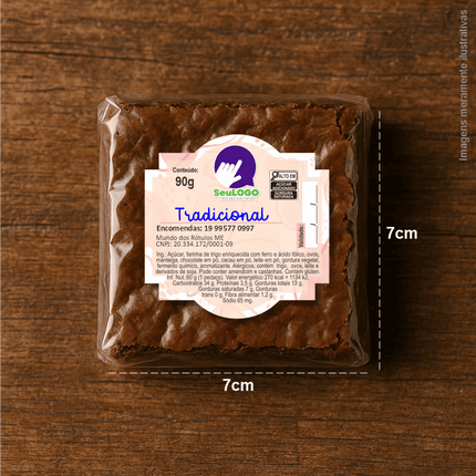 Rótulo para Brownie (5x5cm) - Brasão