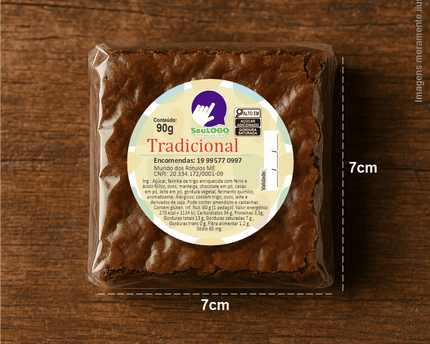 Rótulo para Brownie (5x5cm) - Redondo