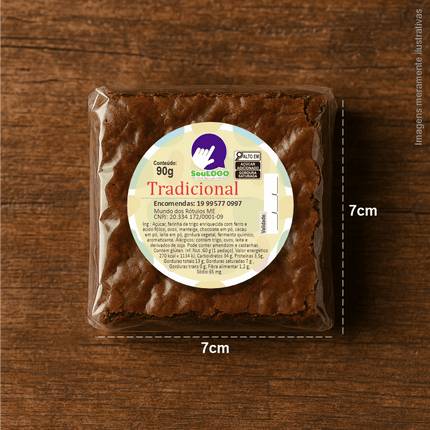 Rótulo para Brownie (5x5cm) - Redondo