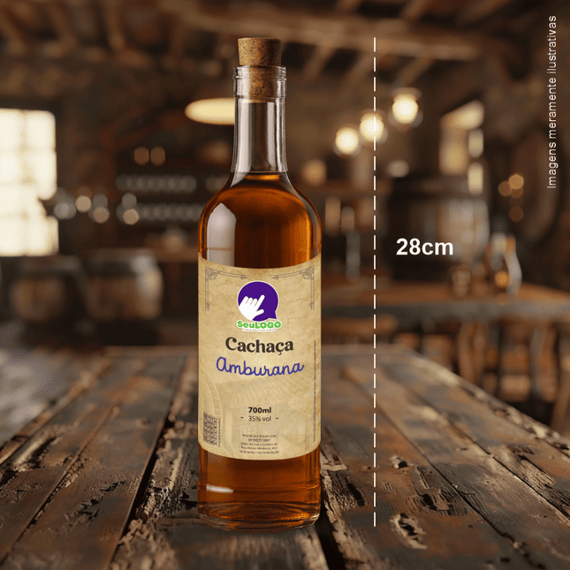Rótulo para Cachaça (7x11cm) - 4 Cantos Arredondados