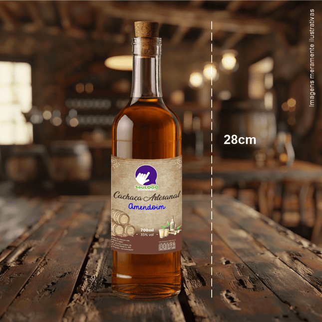 Rótulo para Cachaça (8x10cm) - 4 Cantos Arredondados