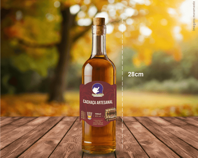 Rótulo para Cachaça (8x10cm) - Moldura